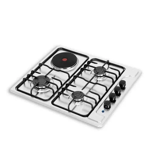 Estufa de empotrar en acero inoxidable Challenger de cuatro puestos de 59cm mixta 220V - SP 6031 EI 220V