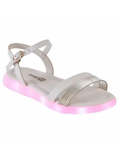 Sandalias planas con luces para niña