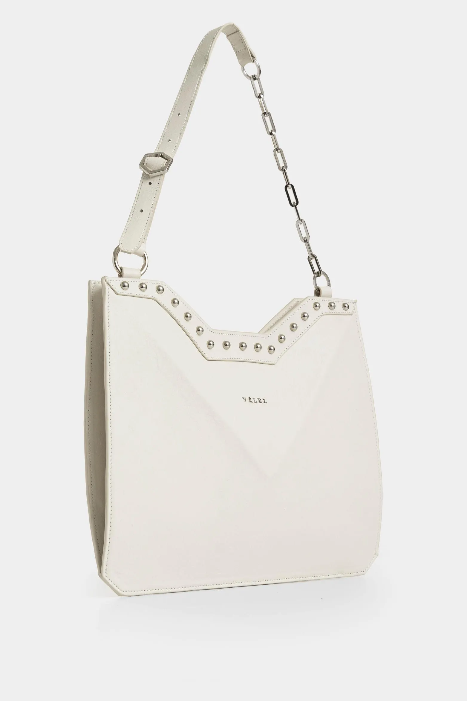 Shopping mini Magena de cuero para mujer estructura hexagonal