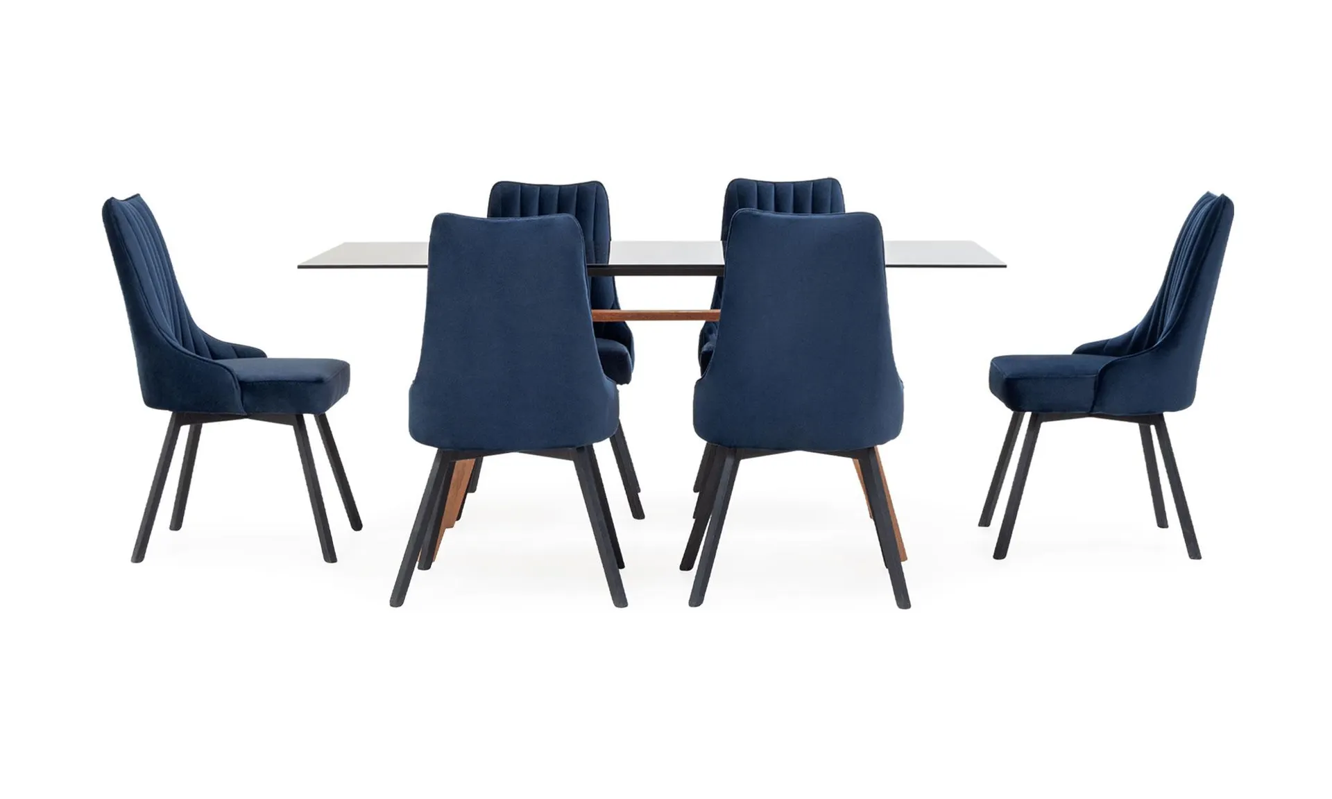 Mesa De Comedor Atalanta Vidrio + 6 Sillas Florencia P/N