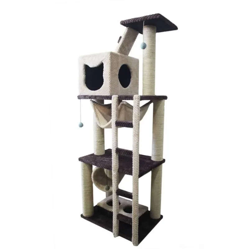 GIMNASIO PARA GATO ESCALERA LARGA- CAFE BEIGE