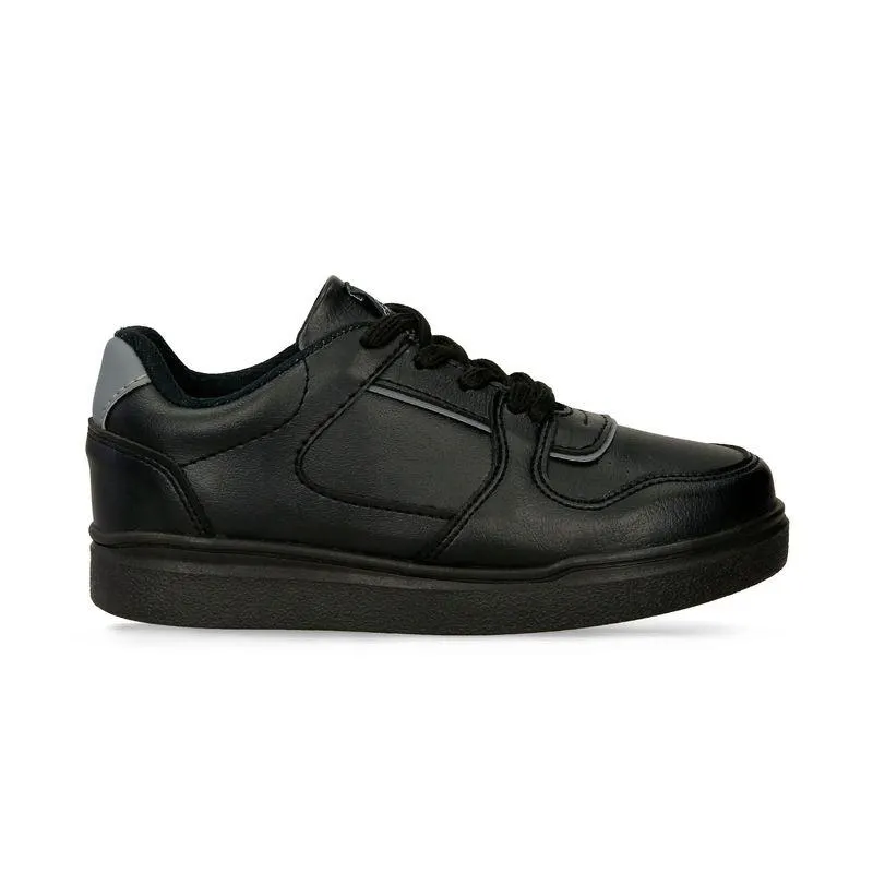 Tenis Casuales Negro-Gris Bubblegummers Rayan Niño