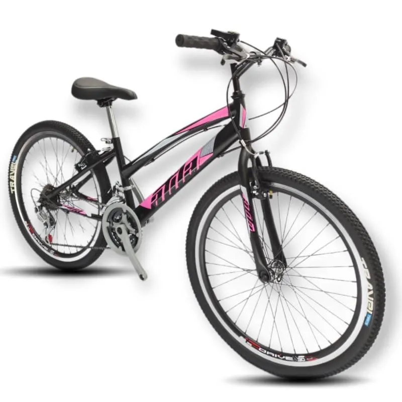 Bicicleta todoterreno para niña Rin 24 18 cambios negra