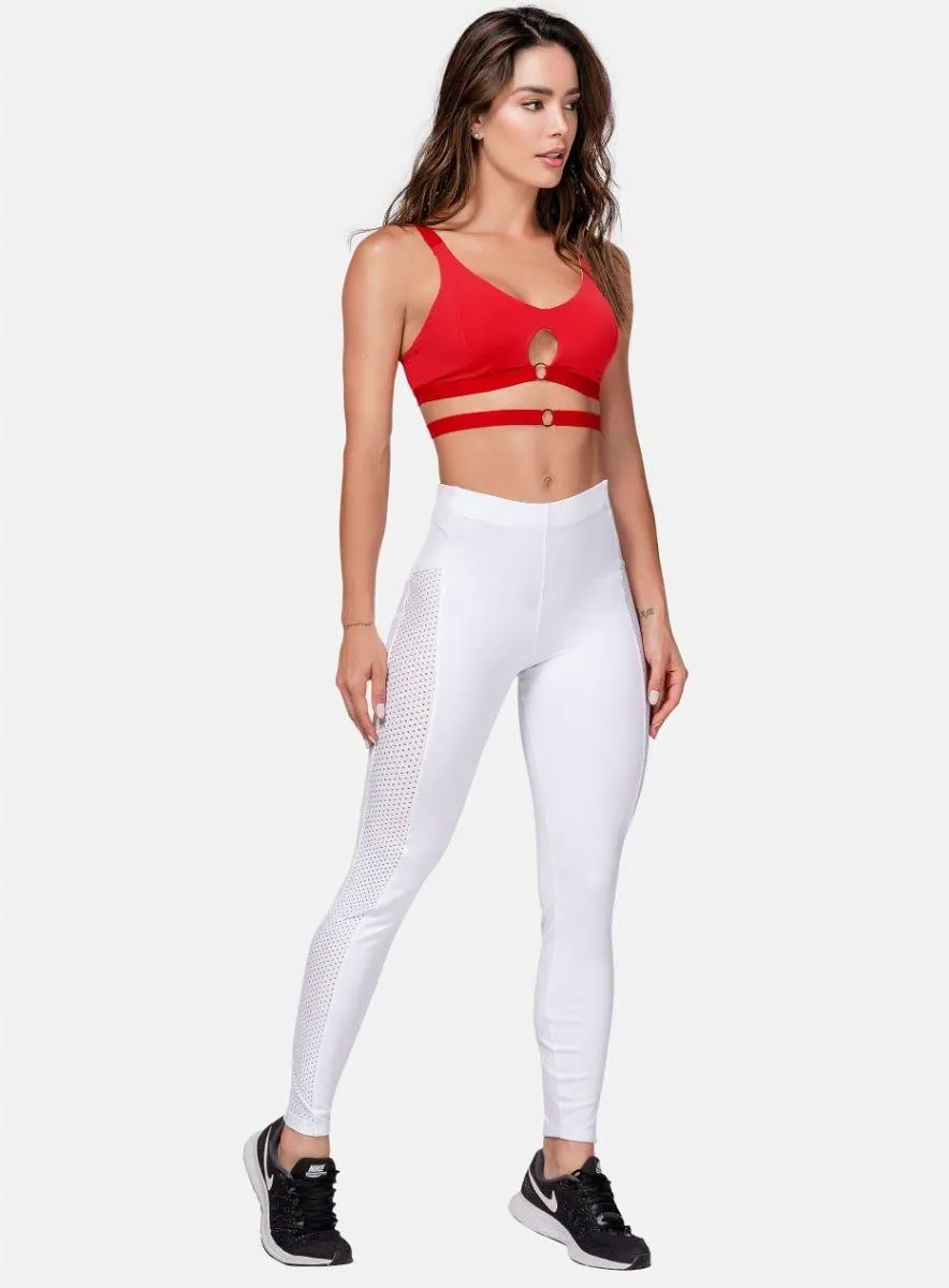 LEGGINS DEPORTIVO MUJER TELA SUPPLEX CON CORTES LATERALES EN MALLA TALLA ÚNICA PRECIO ESPECIAL