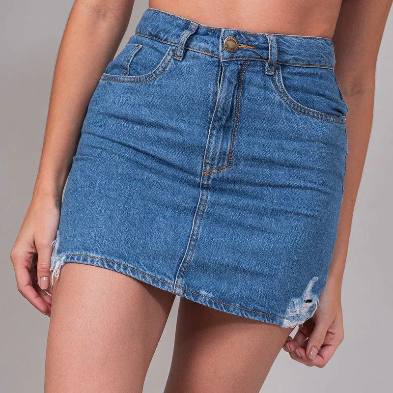 Falda Ajustada Talle Alto Juvenil