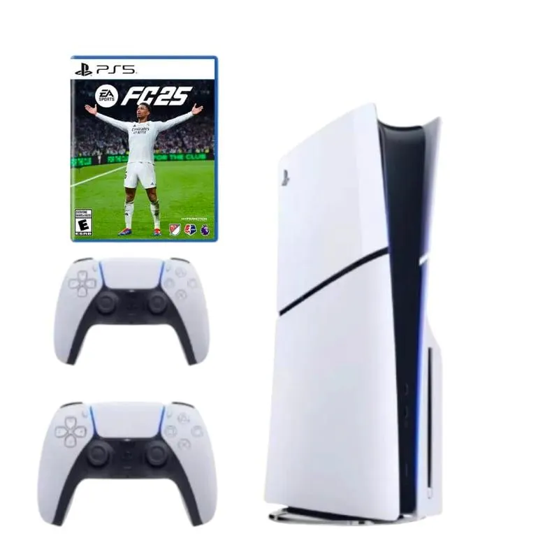 PlayStation 5 Slim Unidad de cd + Control adicional + Fc 25 Fisico