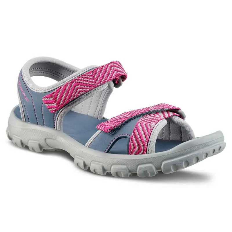 Sandalias de senderismo MH100 TW azul y rosa - niños - 32 a 37