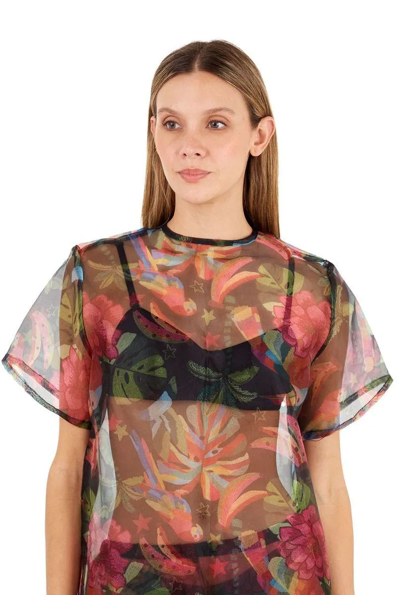 Camiseta Estampado Negro para mujer Joy