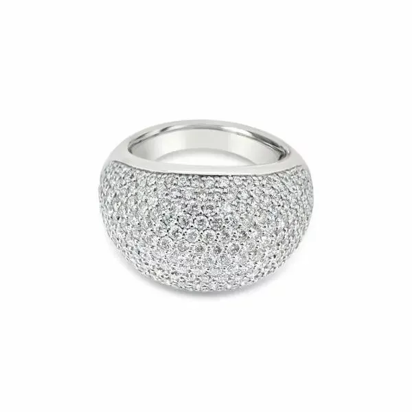 Anillo Bauer Diamantes oro blanco 18k y diamantes