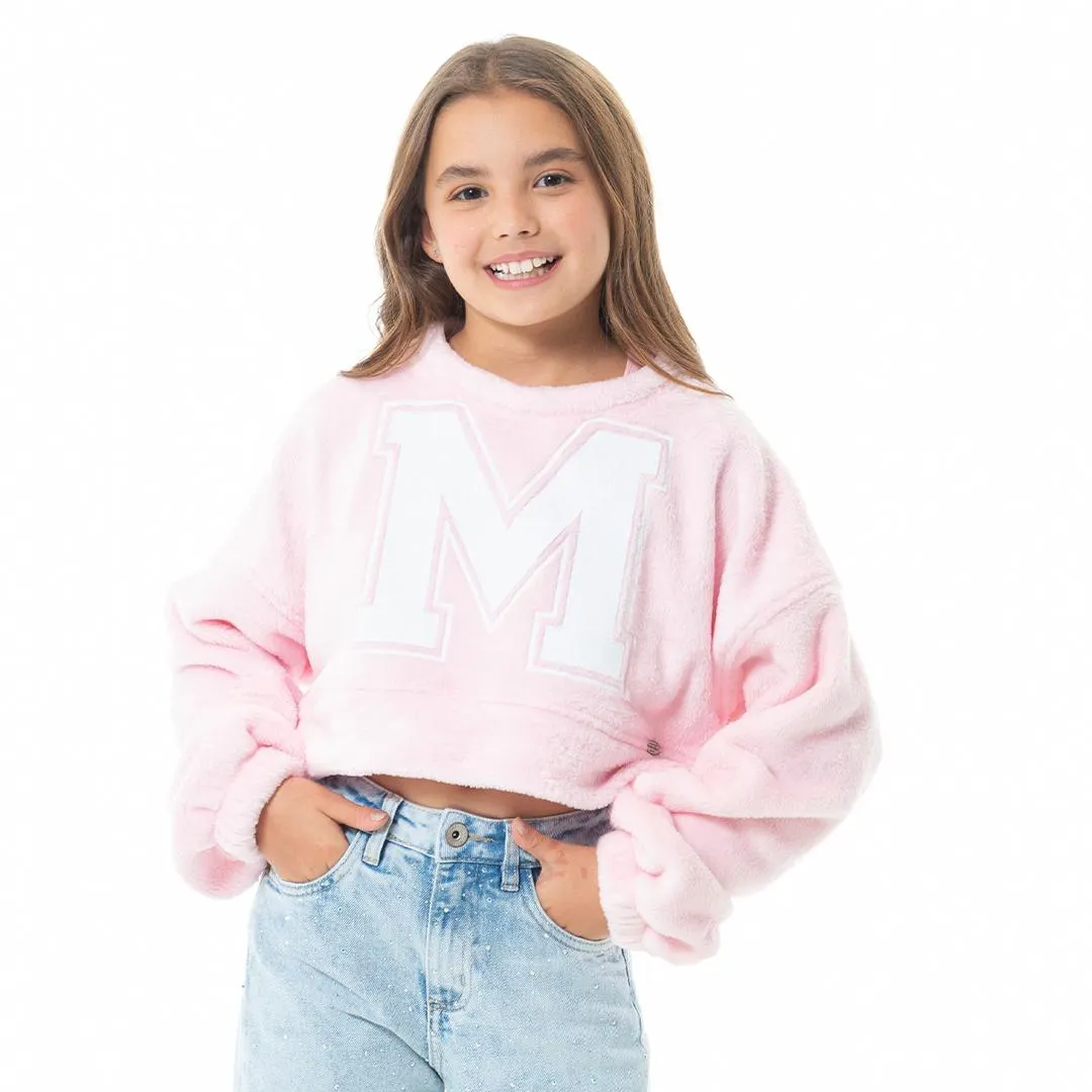 PINK VARSITY HOODIE FOR GIRLS