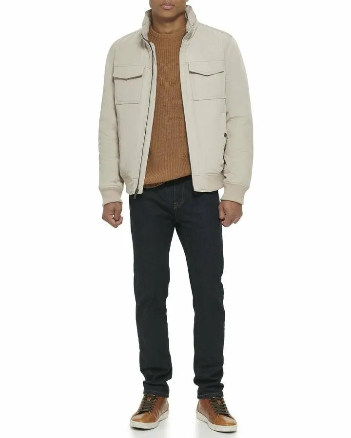 Chaquetas Dockers Polytwill 2-Pocket Military Bomber Hombre Marrones | MVWOR6290