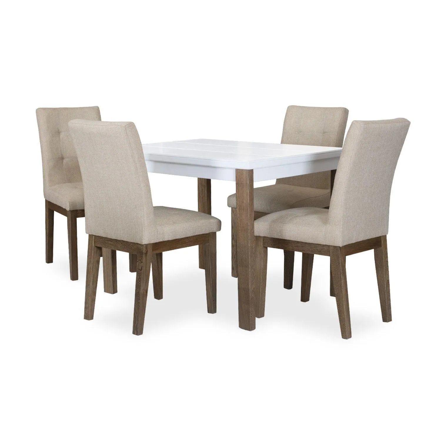 Comedor Kepler 4 Puestos Lino Tambo Trigo, Natural