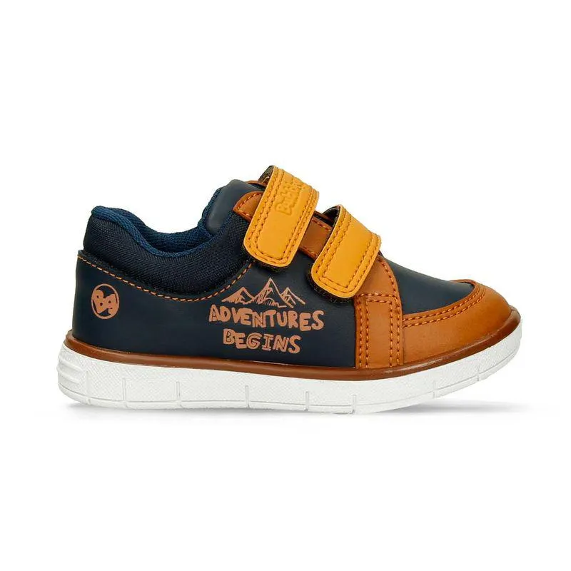 Tenis Casuales Azul-Camel Bubblegummers Plomo Niño