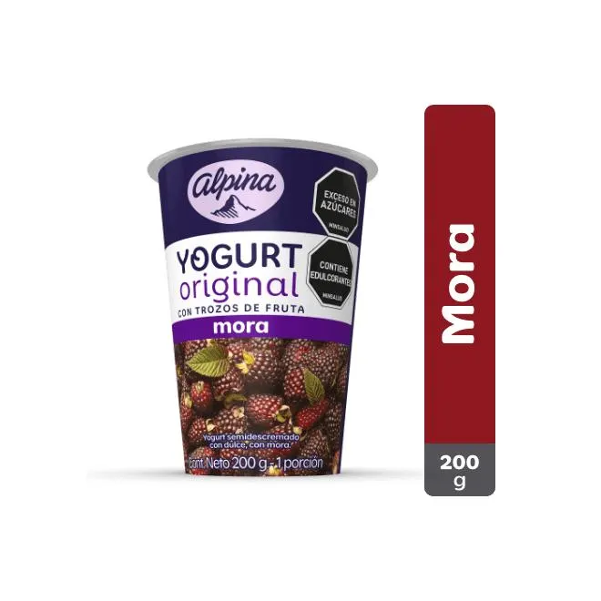 Yogurt Original Alpina Mora Vaso 200 g