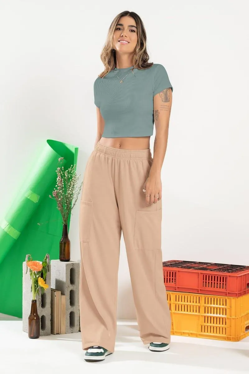 JOGGER BOTA RECTA Marfil