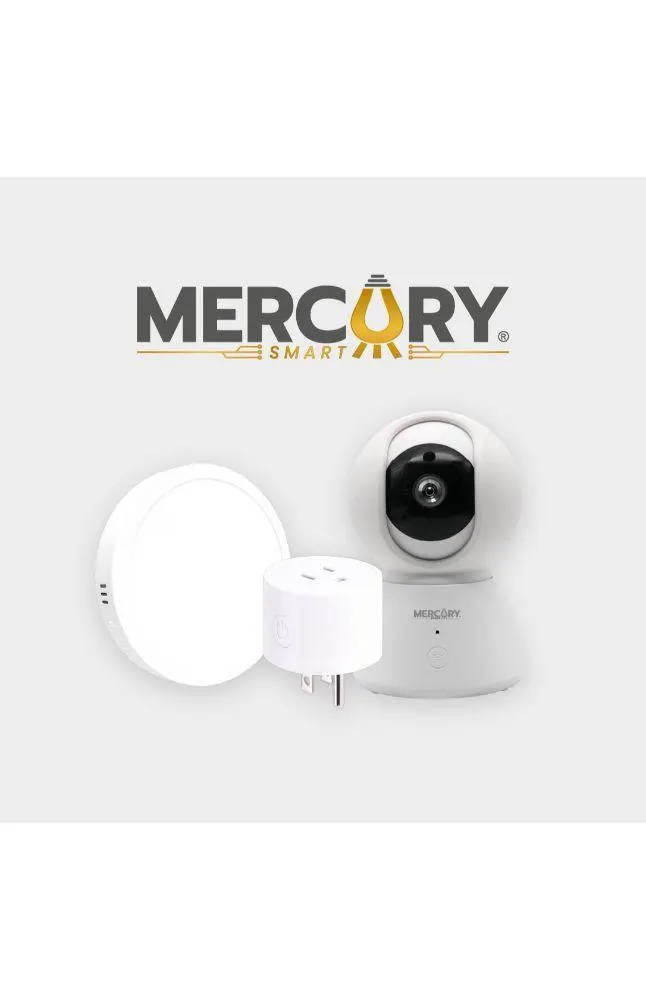 Kit Inteligente Cámara + Panel Led 18 W + Toma Sencilla Mercury