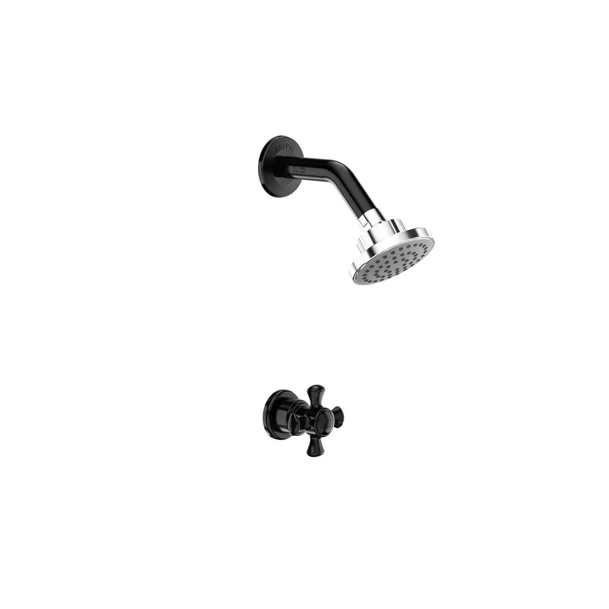 Ducha Ultra Ahorradora Balta sencilla cruceta pro con Regadera Dalia negro