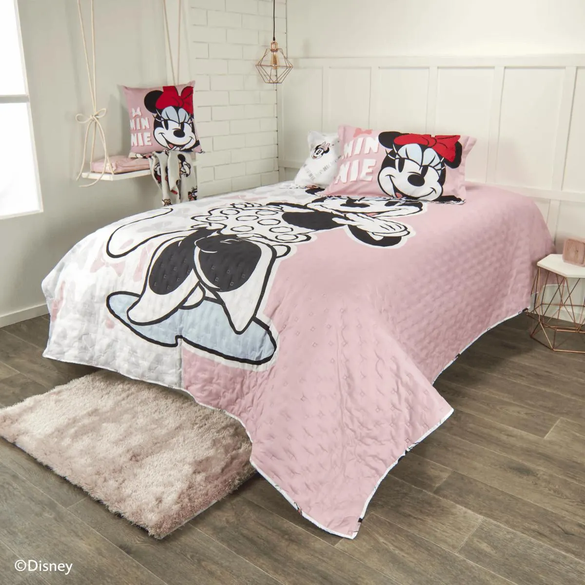 Cubrelecho estampación digital panel Minnie