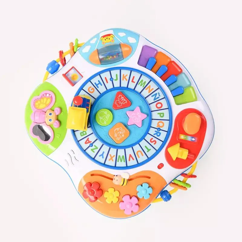 Mesa Musical de Aprendizaje para Bebé WINFUN, con Luces y Sonidos en 9 areas de juegos y 12 actividades de aprendizaje, a partir de 1 año (Inluye Pilas)