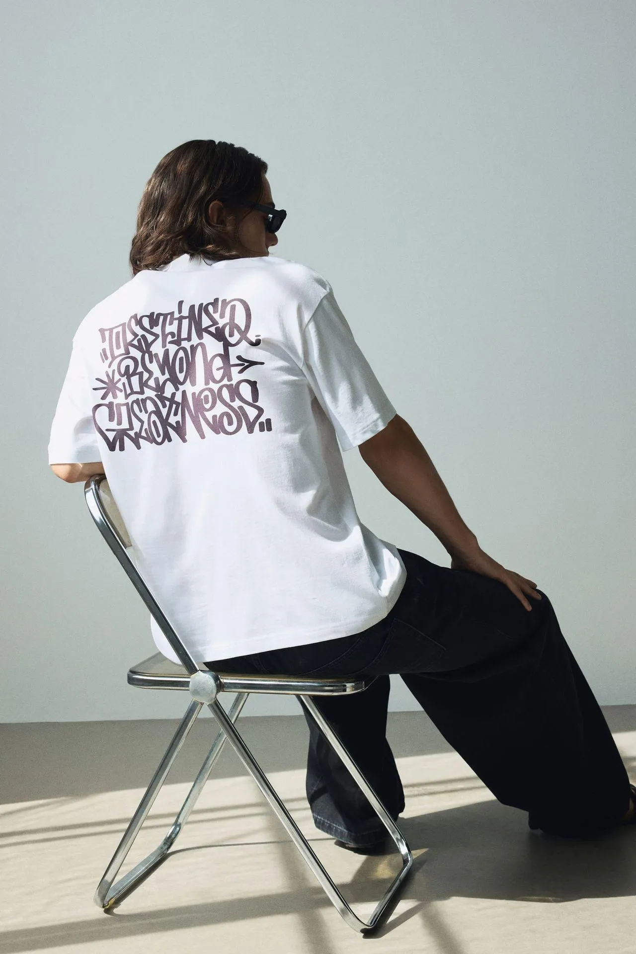 Camiseta con motivo estampado Loose Fit