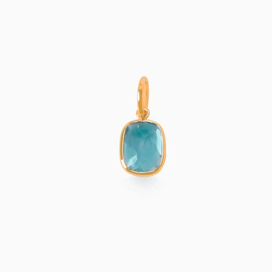 Charm en oro amarillo de 18K con prasiolite