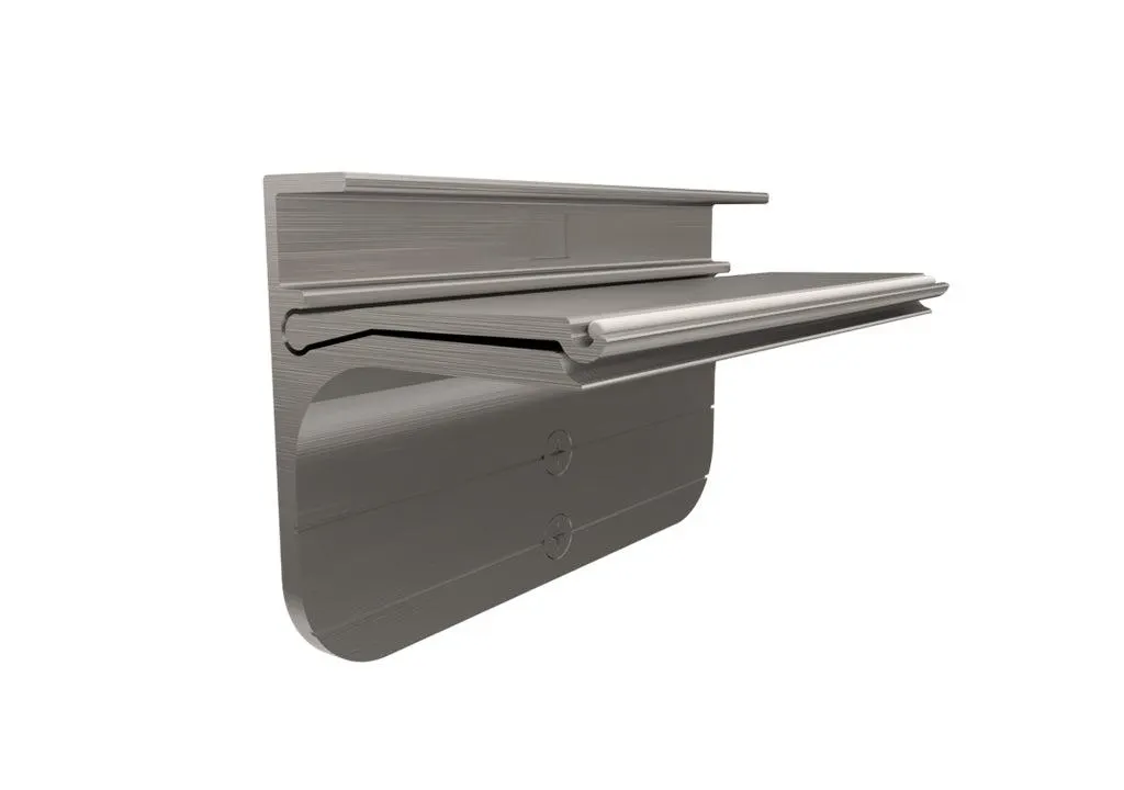 Kit soporte aluminio para entrepaño de vidrio 6mm/8mm