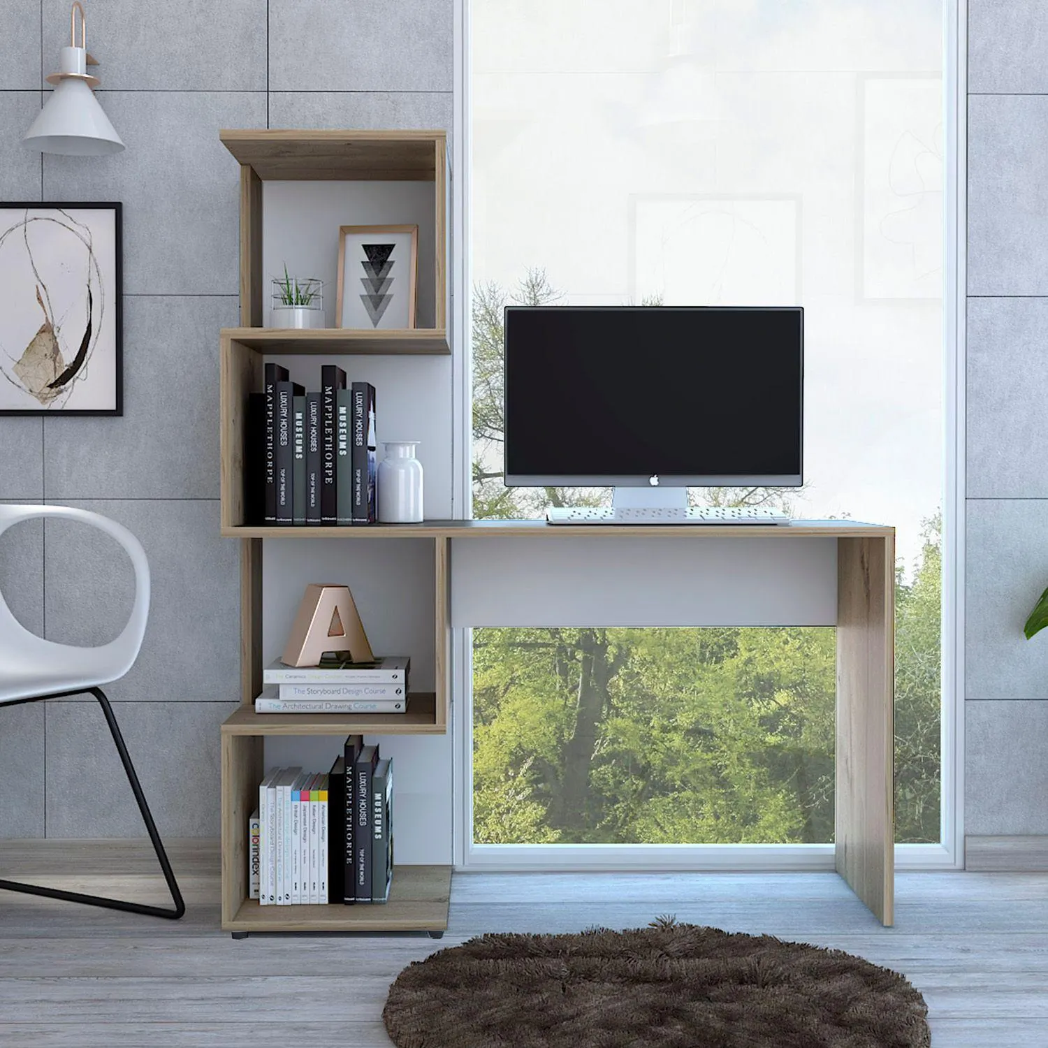 Escritorio Danny Natural, blanco