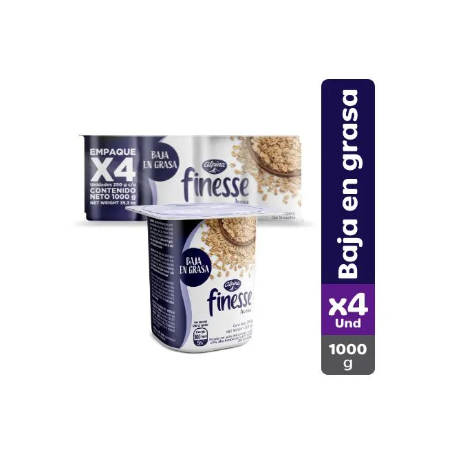 Avena Finesse x4 Und Vaso 250 g
