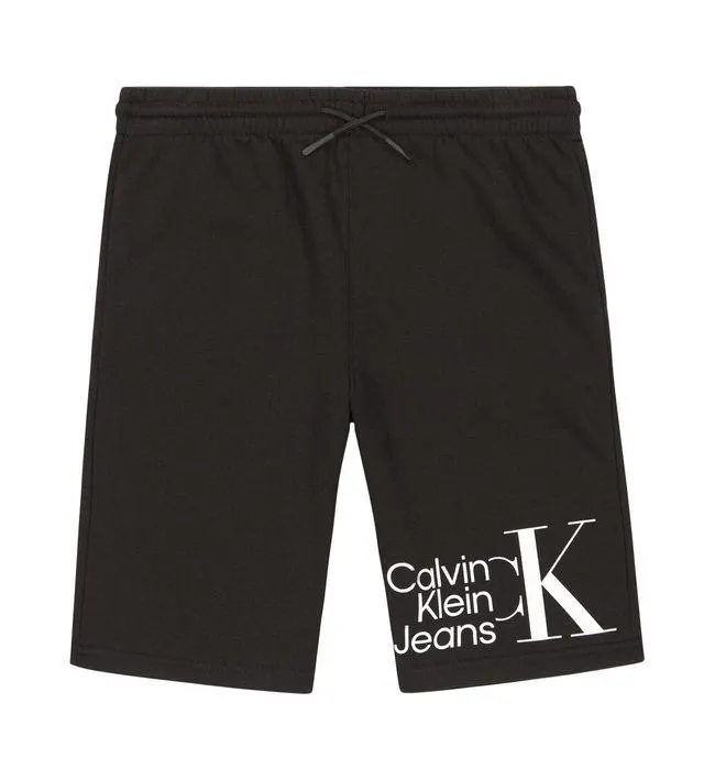 Pantalón Corto Con Logo Negro Para Niño