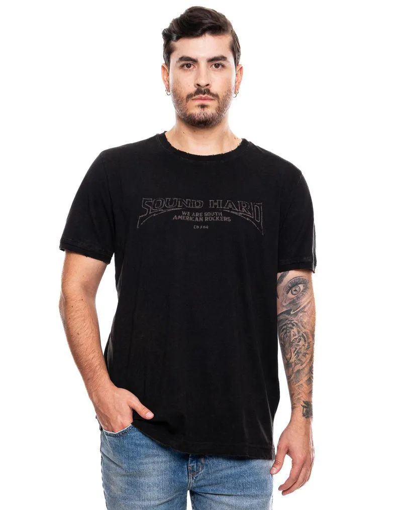 Camiseta Cuello Redondo Con Estampado En Frente