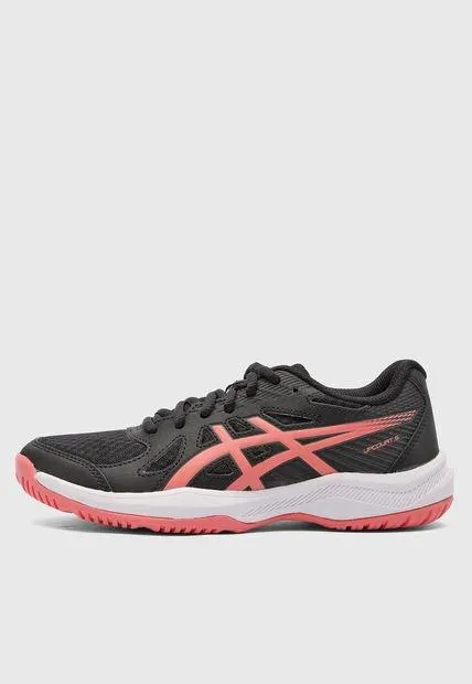 Tenis Volleyball Negro-Blanco-Coral asics Upcourt 6