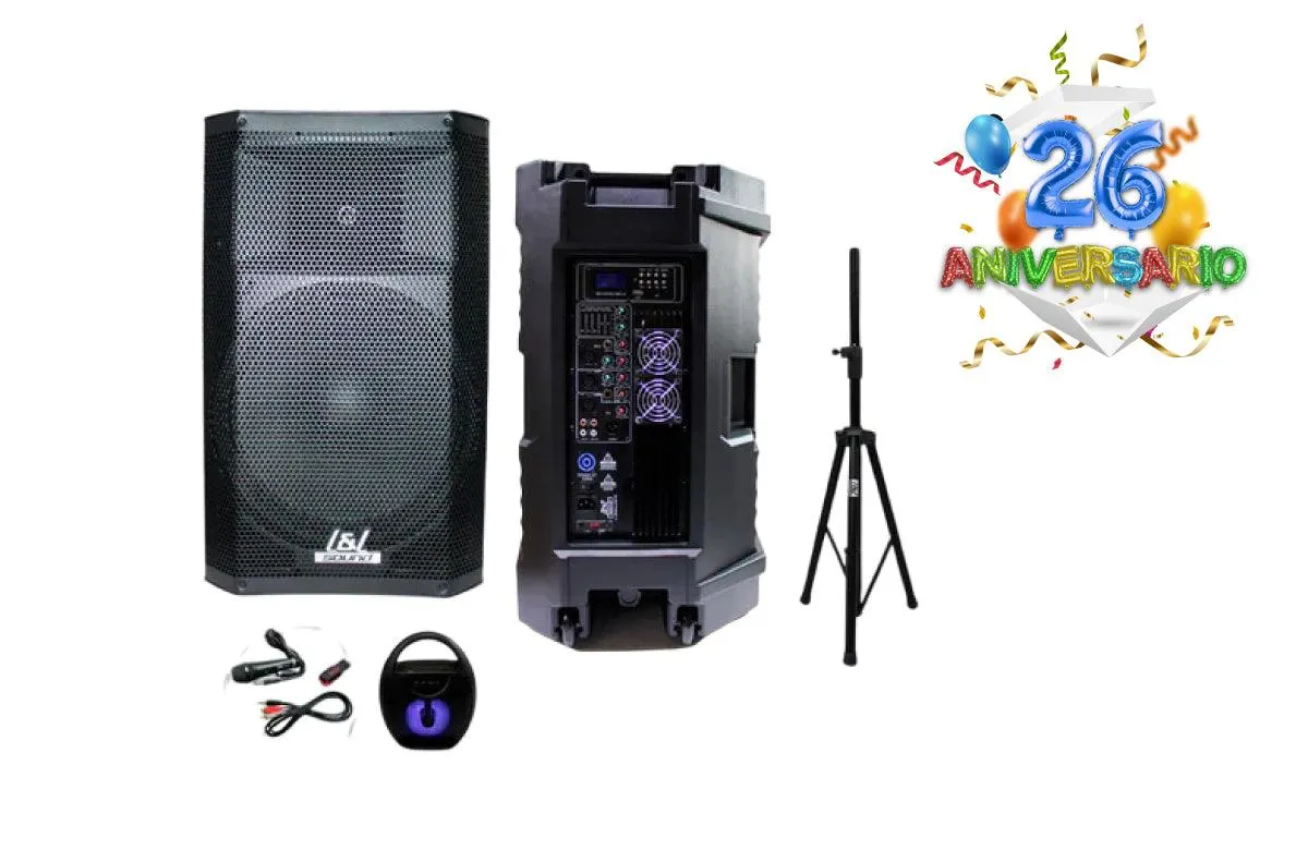 Parlante L&L 15 Pulgadas 3000 Watts LLJB8014AUSBT