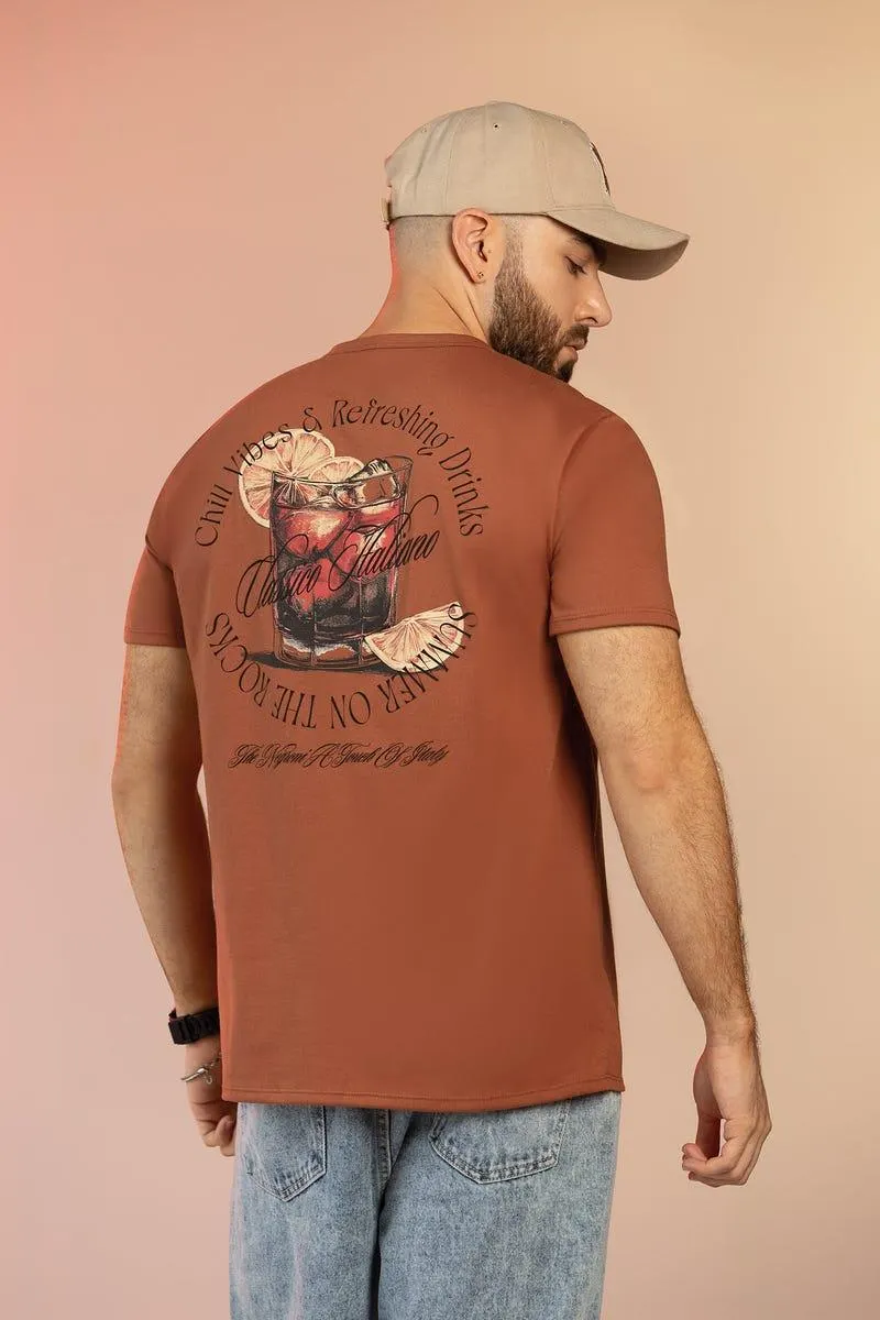 CAMISETA MANGA CORTA terracota