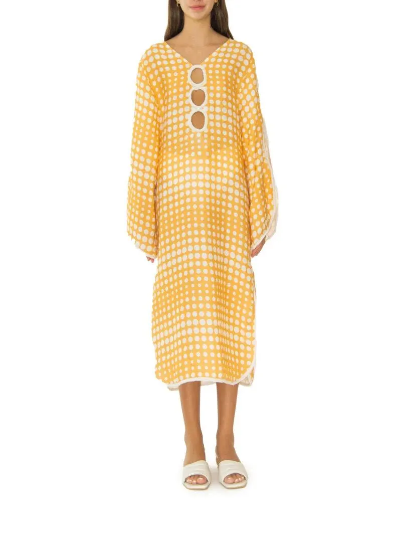 ELOIZA CAFTAN YELLOW DOTS