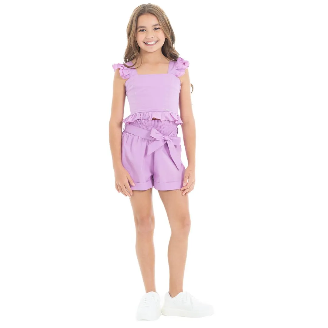 PURPLE SHORT SET FOR GIRLS