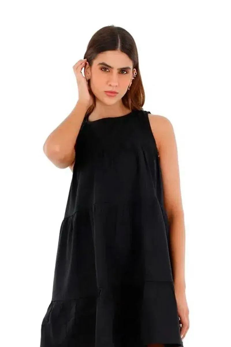 Vestido corto negro para mujer lucia