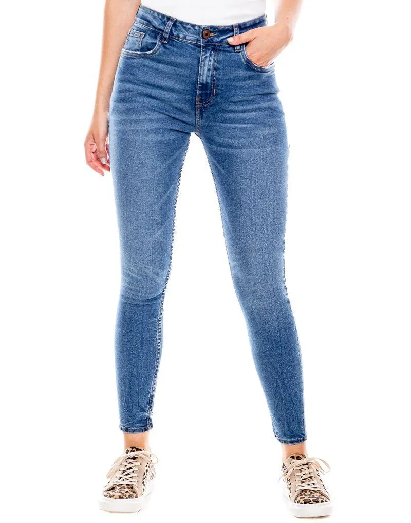 Medium Waist Skinny Fit Jeans Tono Medio