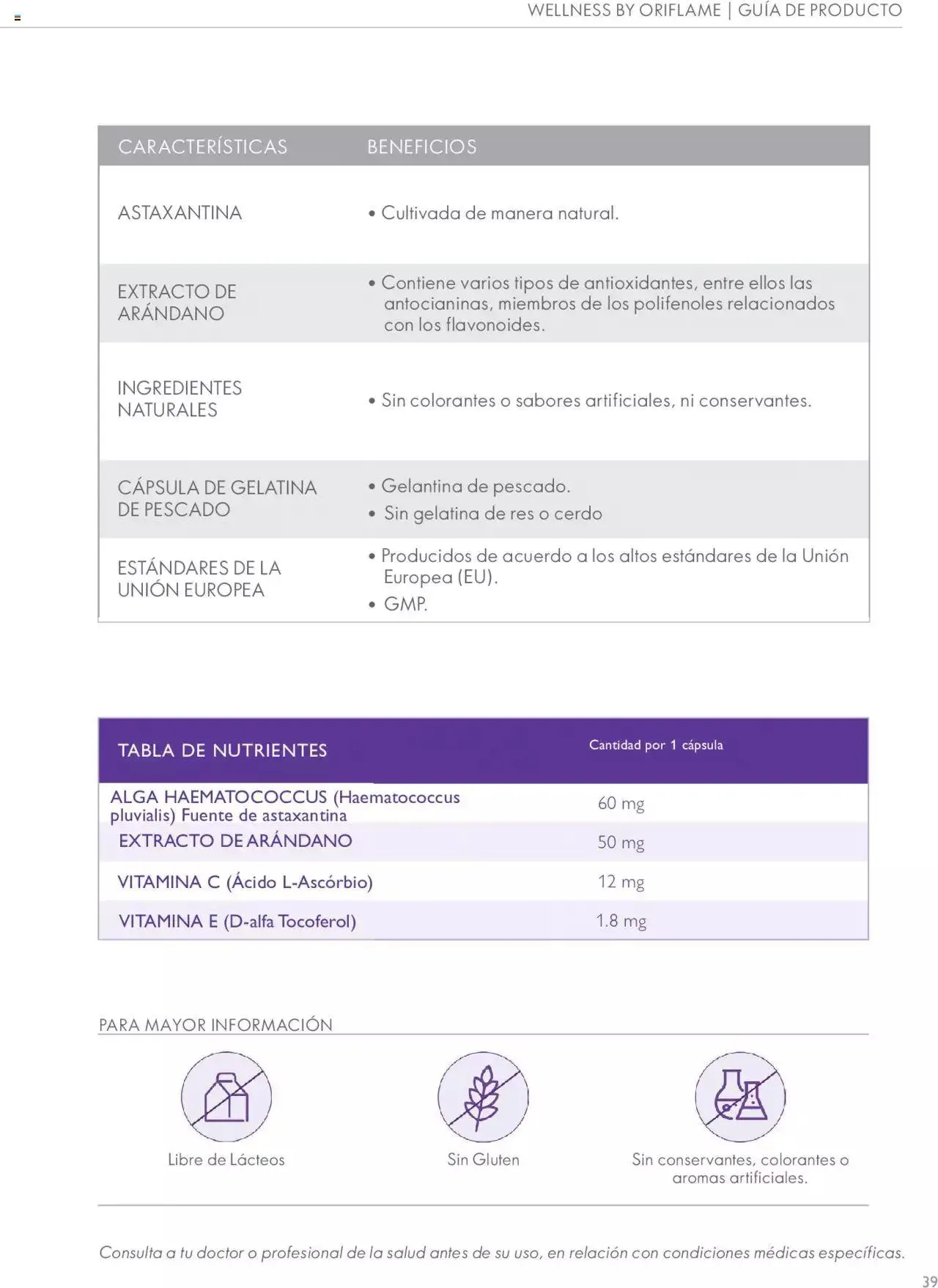 Catalogo de Oriflame - Guía de Producto Wellness 1 de junio al 31 de diciembre 2024 - Pag 39