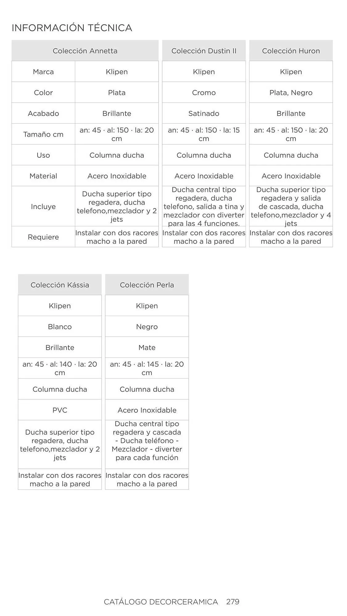 Catalogo de Catálogo Decorceramica 6 de noviembre al 6 de mayo 2025 - Pag 279