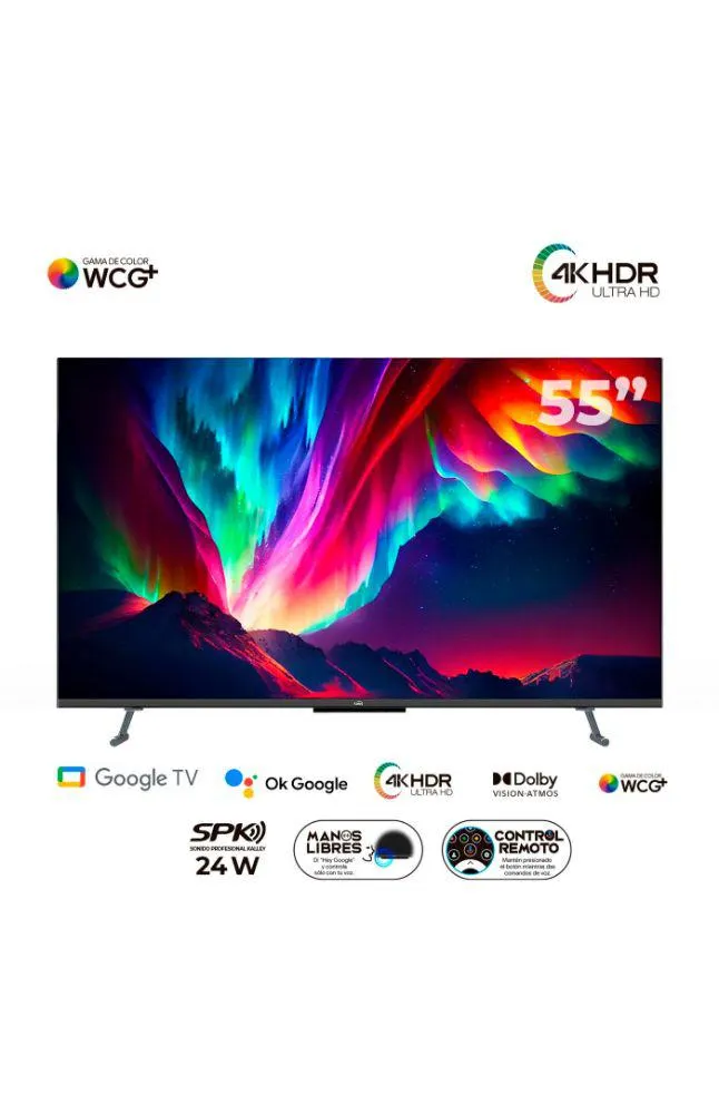 TV Kalley 55" K-GTV55UHDQV 4K-UHD QLED Smart TV Google
