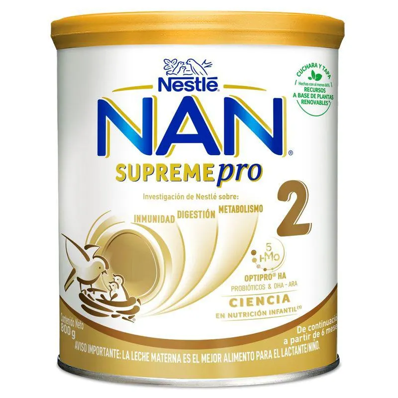 Formula Infantil Nan Supreme 2 Lata X 800 Gr