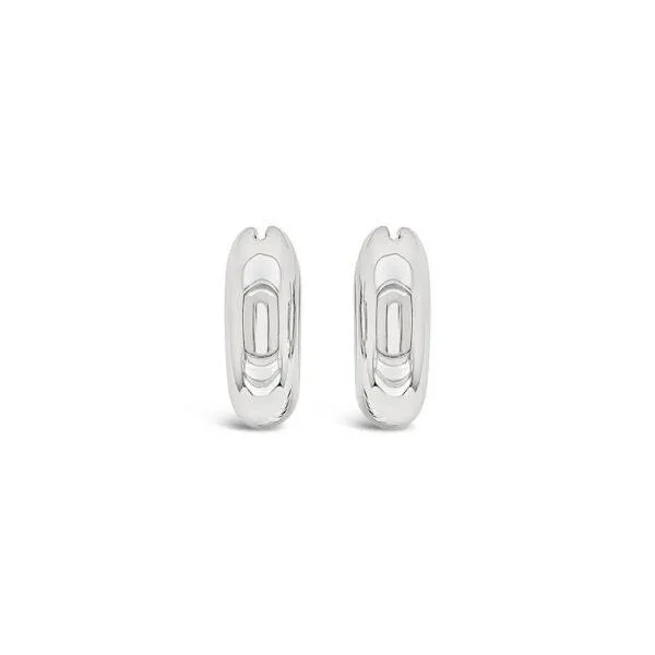 Aretes candongas Bauer oro blanco 18K