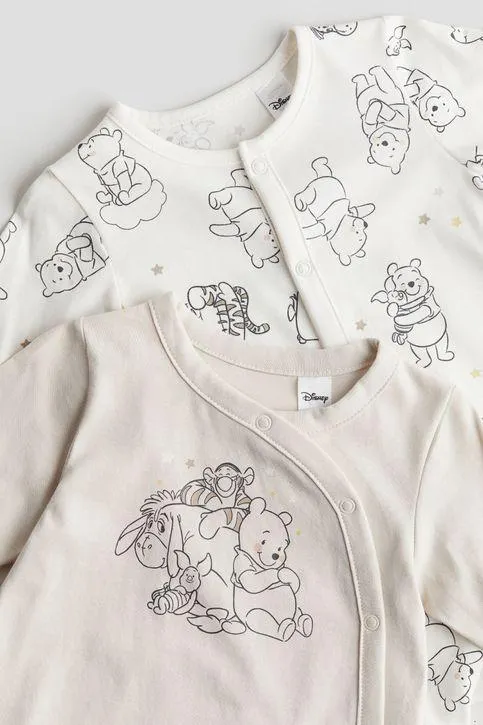 Pack de 2 pijamas enteras con pies cubiertos