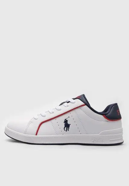 Tenis Lifestyle Blanco-Azul-Rojo Polo Ralph Jr. Lauren Heritage Court III