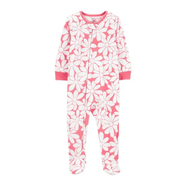 Pijama Enteriza Rosa Estampado Flores Niñas - Carter's