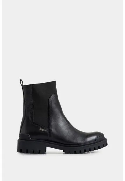 Botines Caltha 2.0 De Cuero Para Mujer Tractorados Botines Caltha 2.0 De Cuero Para Mujer Tractorados Negro 36 Vélez