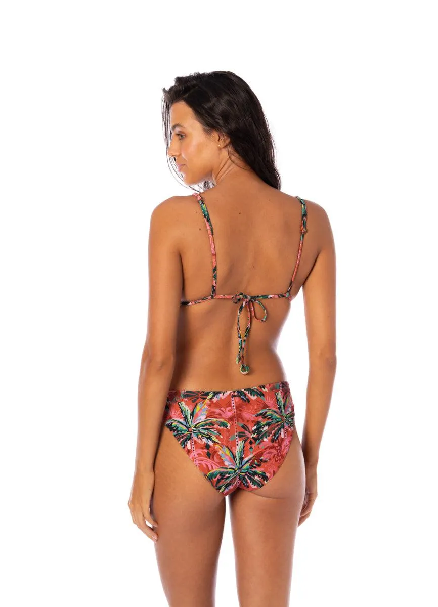 Flame Palms Sublimity Regular Rise Classic Bikini Bottom