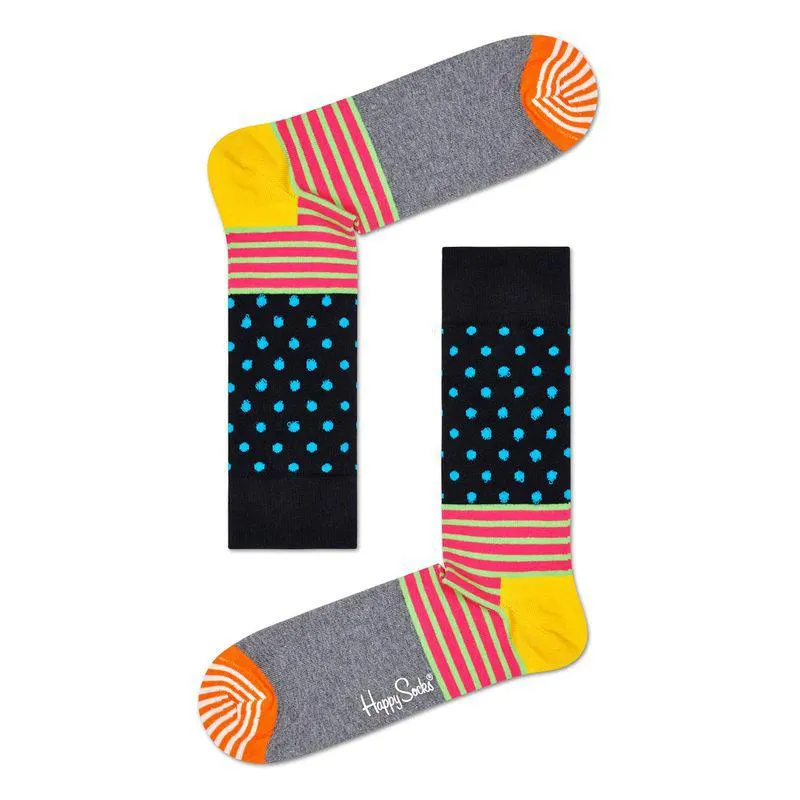 MEDIA CASUAL STRIPE AND DOT SOCK MULTICOLOR