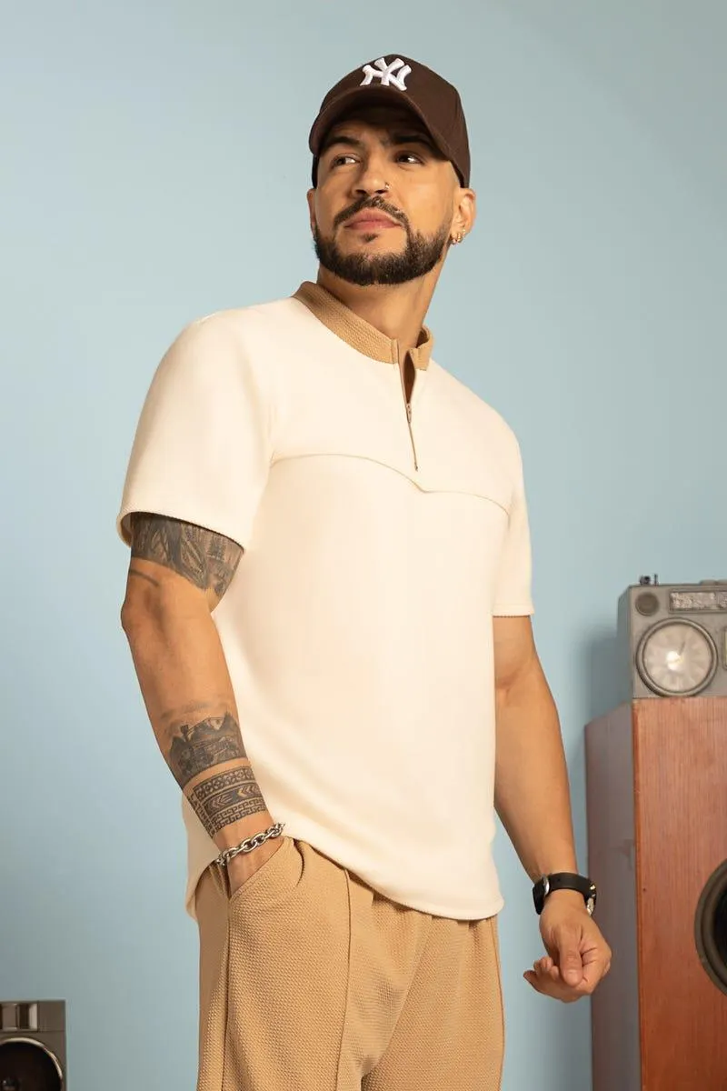 POLO MANGA CORTA Marfil