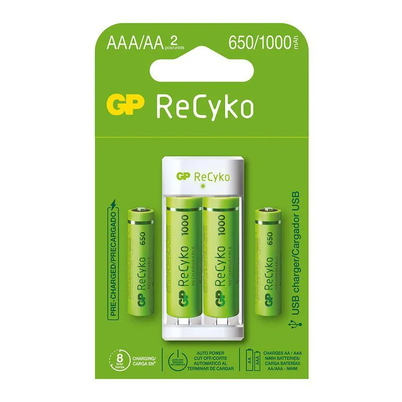 Cargador E211 2AA 1000 + 2AAA 650 MAH